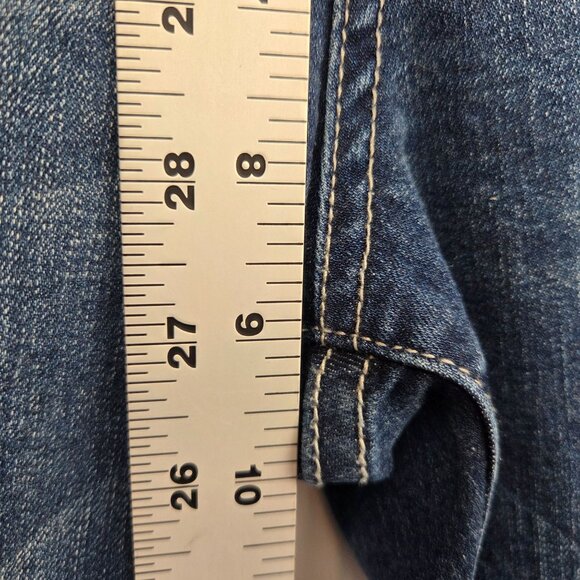 Kut From The Kloth Lightly Distressed Straight-Leg Denim Jeans Size 8 - Picture 9 of 13